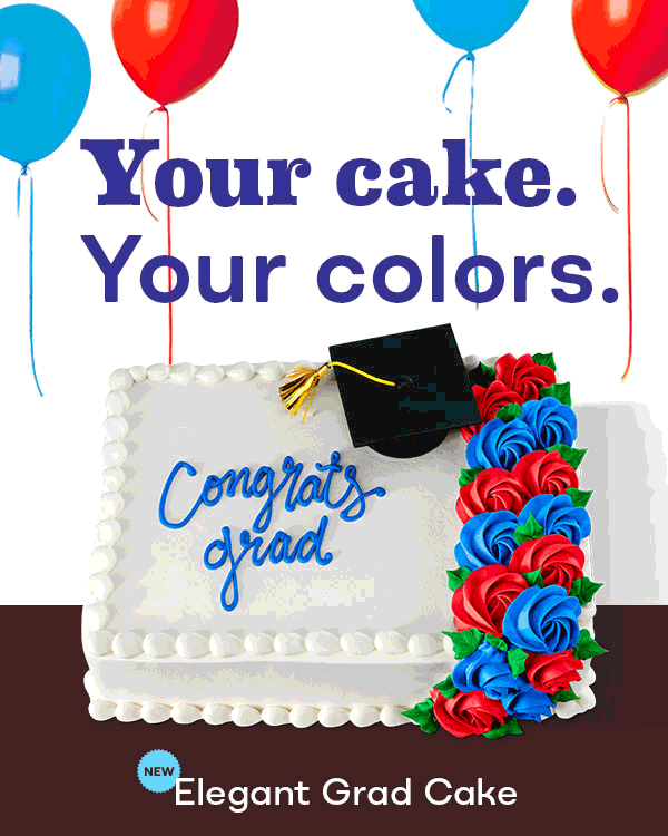 Elegant Grad Cake "Your cake, your colors"