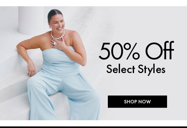 50% off select styles