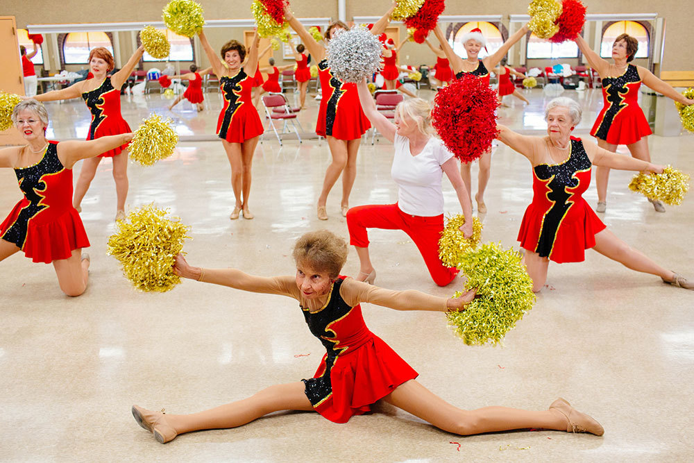 The Sun City Poms, a cheerleading squad at the Arizona retirement community