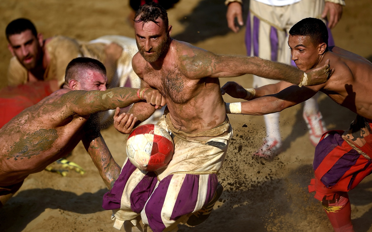 Florentines have played calcio storico, or “historic football,” since the 15th century. This year, due to the pandemic, the sport has been postponed as locals ponder the game’s future.