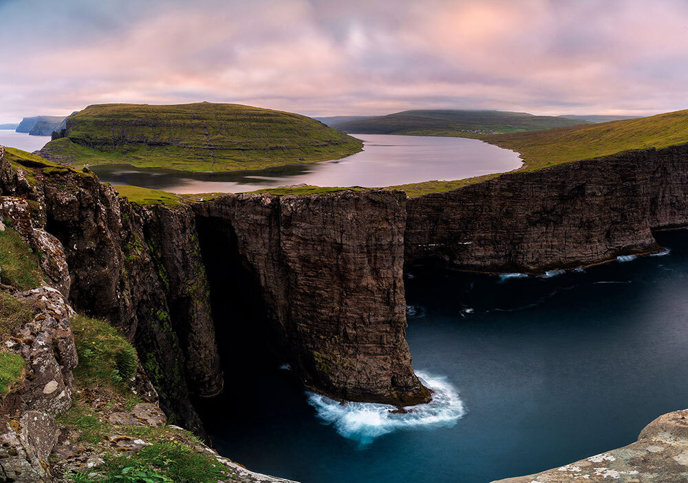 Lake Sørvágsvatn in the Faroe Islands
