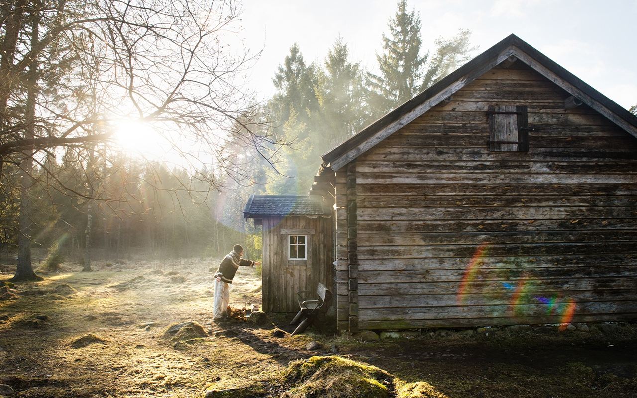 Sweden has an informal network of free, overnight cabins, including this one in the Uppsala region.