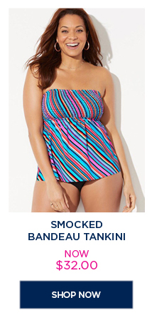 Smocked Bandeau Tankini