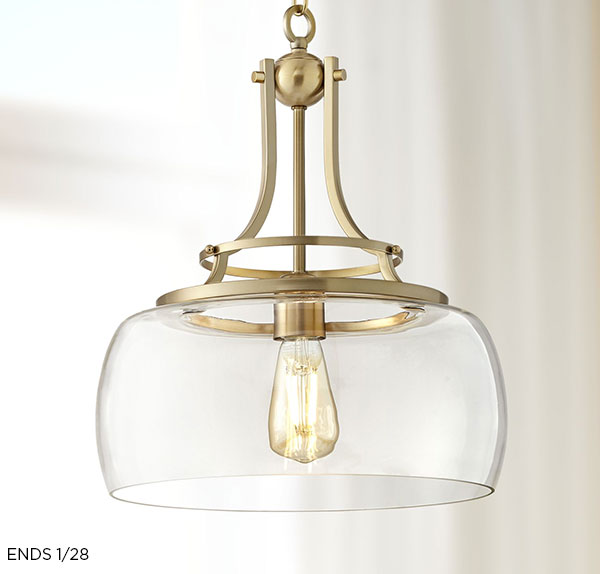 Charleston 13 1/2 in. Wide Brass LED Pendant Light- Ends 1/28  ENDS 128 