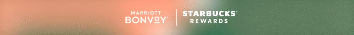 Marriott Bonvoy logo and Starbucks Rewards logo.