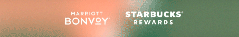 Marriott Bonvoy logo and Starbucks Rewards logo.
