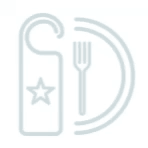 An icon of a Do Not Disturb sign and a dinner plate.
