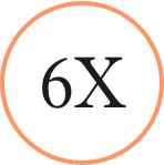six times