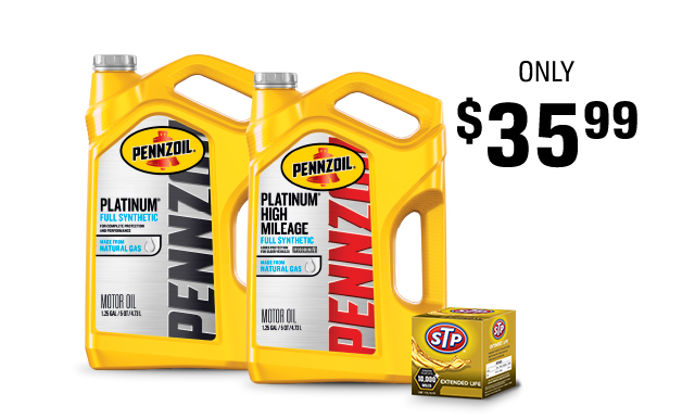 ONLY $35(99) | PENNZOIL-Platinum high mileage-Full synthetic | STP Air filter-SA4309 | STP Cabin air filter-CAF1816
