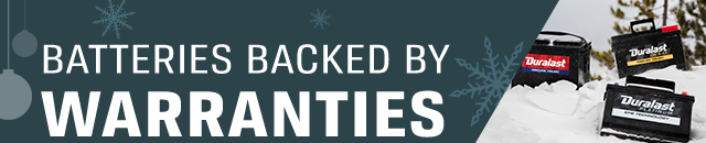 BATTERIES BACKED BY WARRANTIES