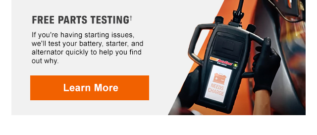 FREE PARTS TESTING(†) | Learn More