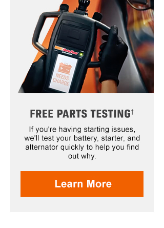 FREE PARTS TESTING(†) | Learn More