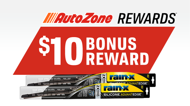 AutoZone REWARDS(TM) $10 BONUS REWARD | RAIN-X SILICONE ADVANTEDGE