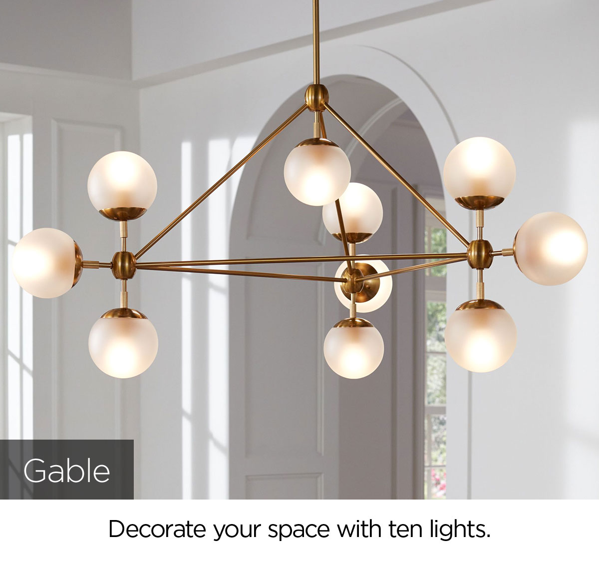 Gable - Decorate your space with ten lights.