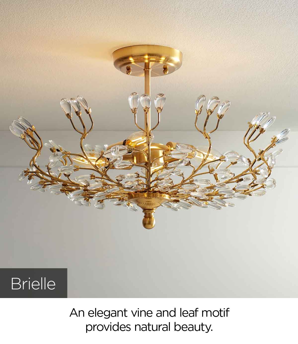 Brielle - An elegant vine and leaf motif provides natural beauty.