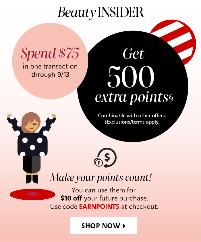 Spend $75, Get 500 Extra Points
