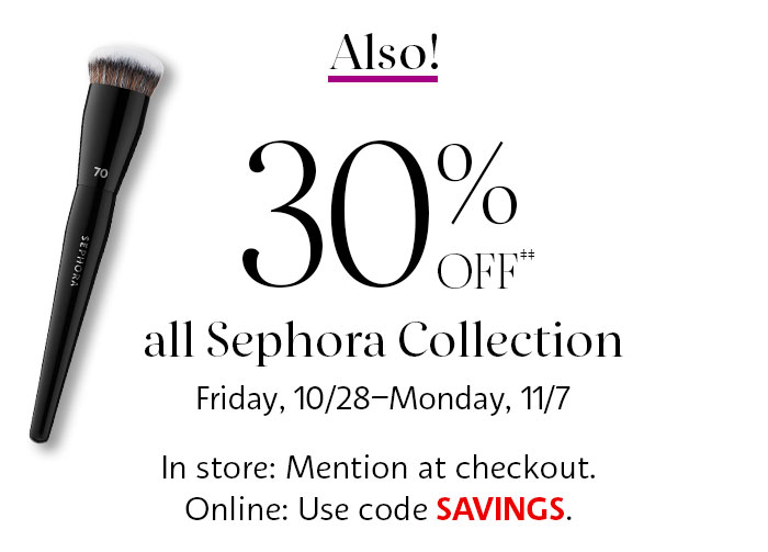30% Off Sephora Collection