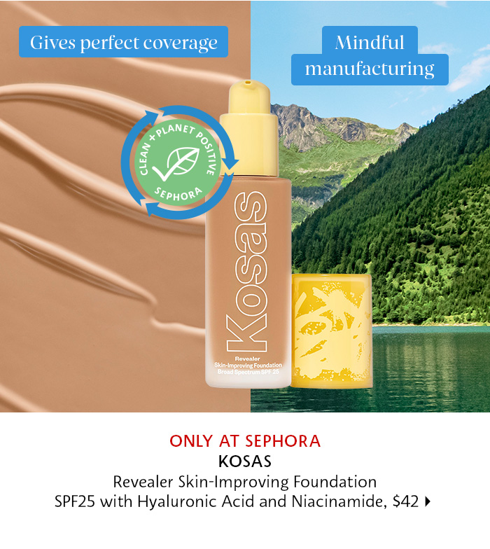 Kosas Revealer Skin-Improving Foundation SPF25 with Hyaluronic Acid and Niacinamide