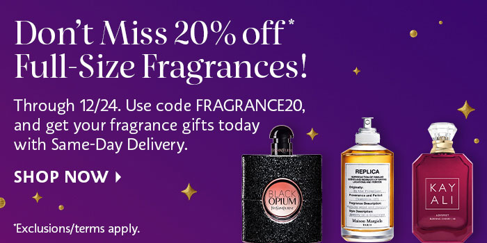 Don't Miss 20% Off Full-Size Fragrances!