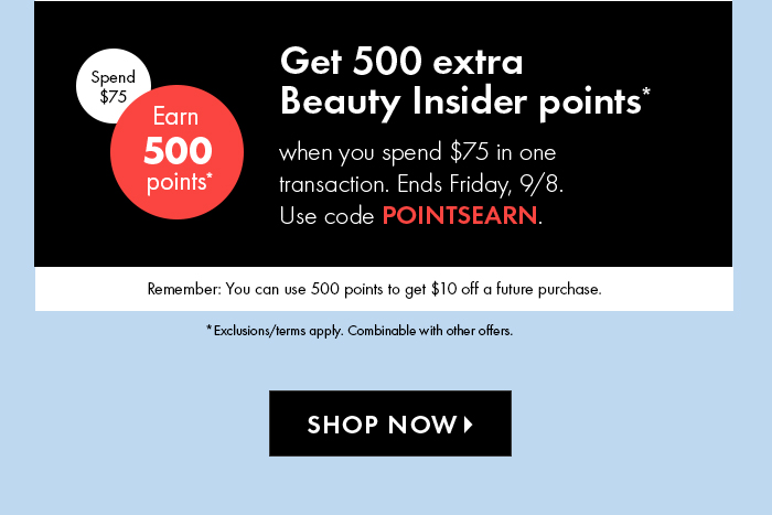 Earn 500 extra points