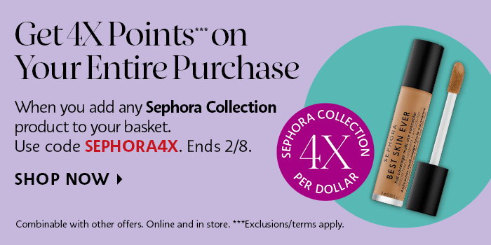 Get 4x points on your entire purchase