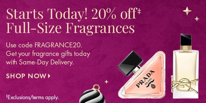 Starts Today 20% off Fragrances