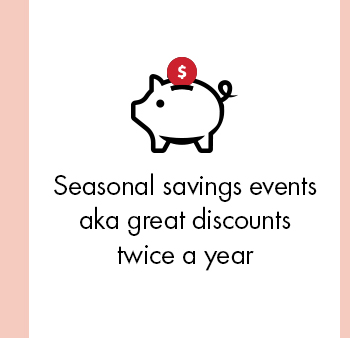 Seasonal savings events