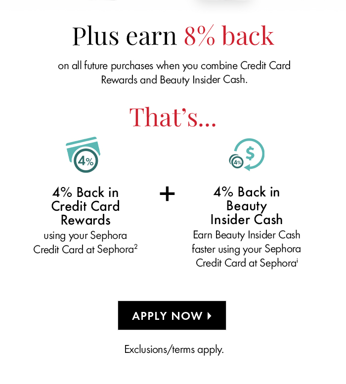 Plus earn 8% back