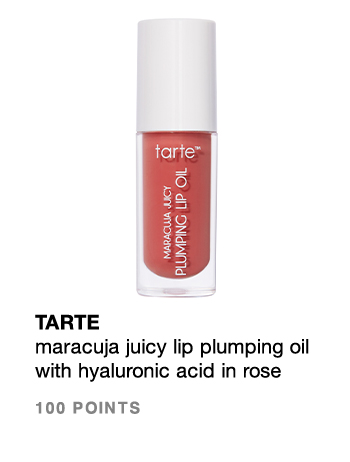 Pick 8: tarte maracuja juicy lip plumping oil with hyaluronic acid rose