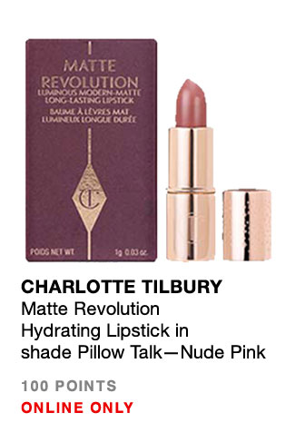 Pick 2: Charlotte Tilbury Matte Revolution Hydrating Lipstick in Shade Pillow Talk - nude pink