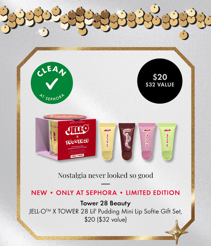 Tower 28 Beauty JELL-O X TOWER 28 Lil' Pudding Mini Lip Softie Gift Set​