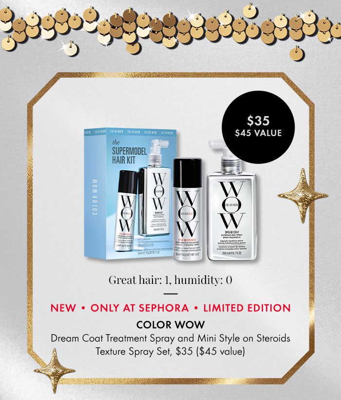 COLOR WOW Dream Coat Treatment Spray and Mini Style on Steroids Texture Spray Set