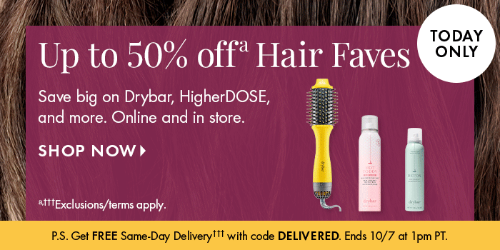 Up to 50% off Hair Faves