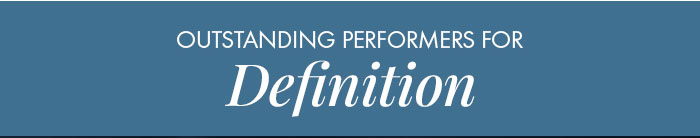 Outstanding Performers for Definition