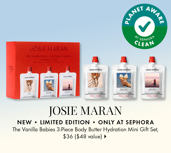 Josie Maran Vanilla Vibezzz kit (FS BB, mini body wash and scrub) Set #3