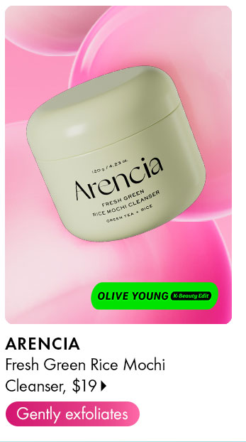 Arencia Fresh Green Rice Mochi Foaming Cleanser with Green Tea and Tea Tree for Acne-Prone Skin