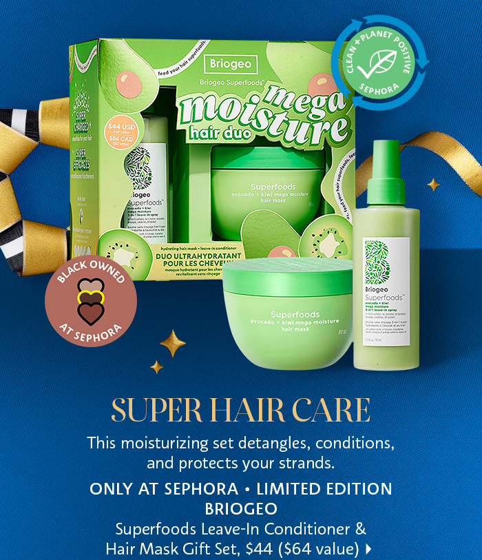 Briogeo Supergoods Avocado + Kiwi Leave in Conditioner and Hair Mask Set