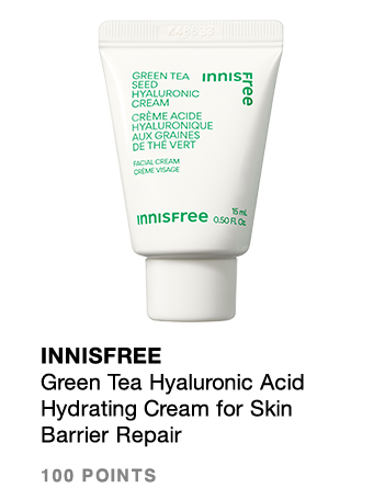 innisfree Green Tea Hyaluronic Acid Hydrating Cream for Skin Barrier Repair​