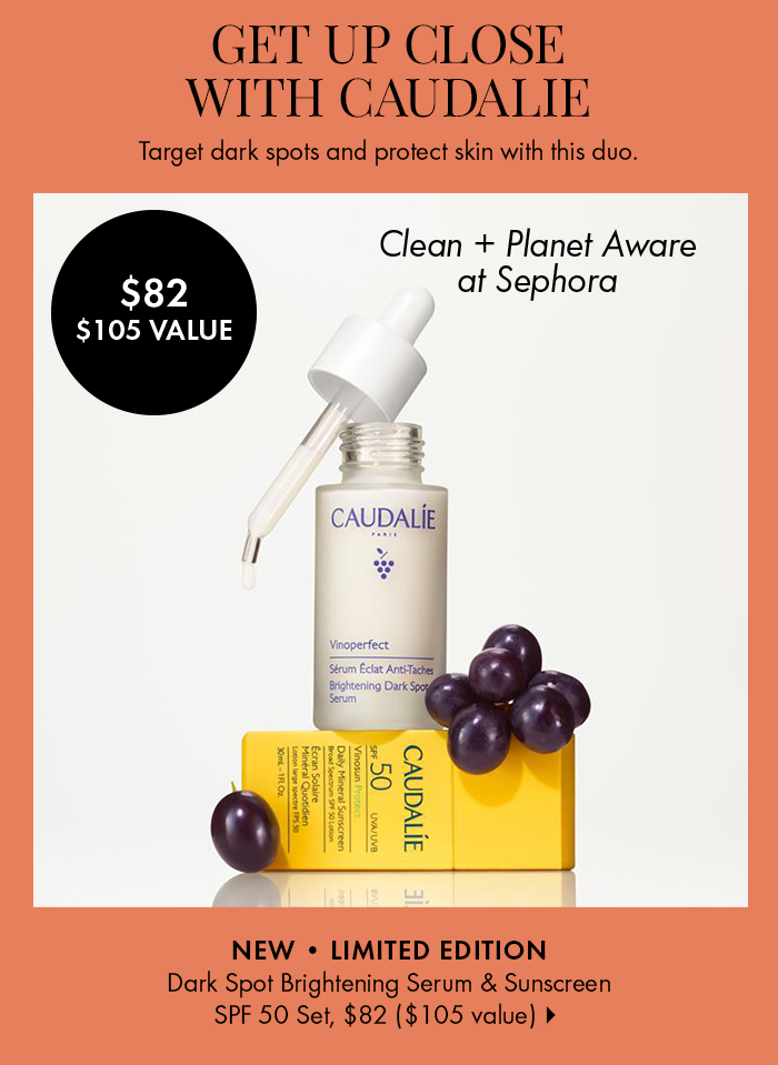 Caudalie Dark Spot Brightening Serum & Sunscreen SPF 50 Set