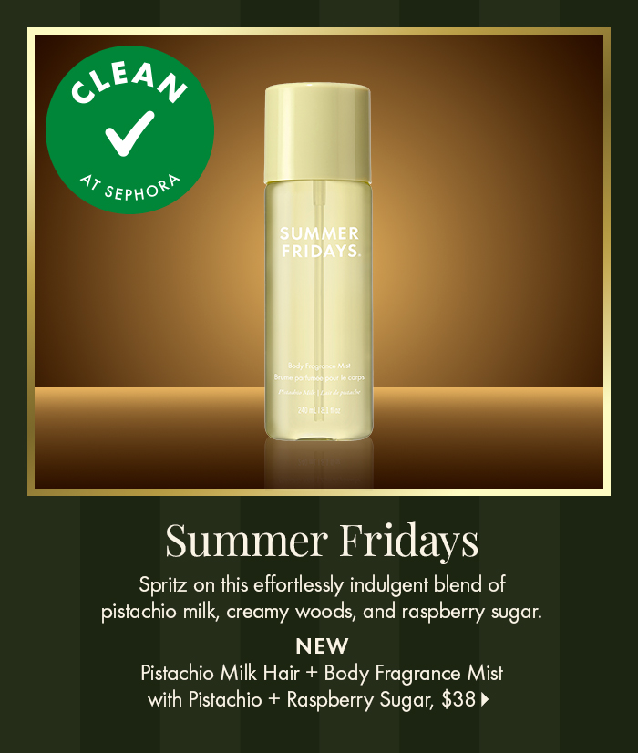Summer Fridays Pistachio Milk Hair + Body Fragrance Mist with Pistachio + Raspberry Sugar