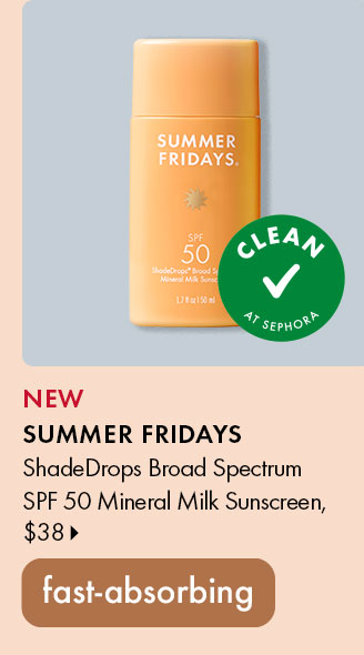 Summer Fridays ShadeDrops SPF 50 Mineral Milk Sunscreen