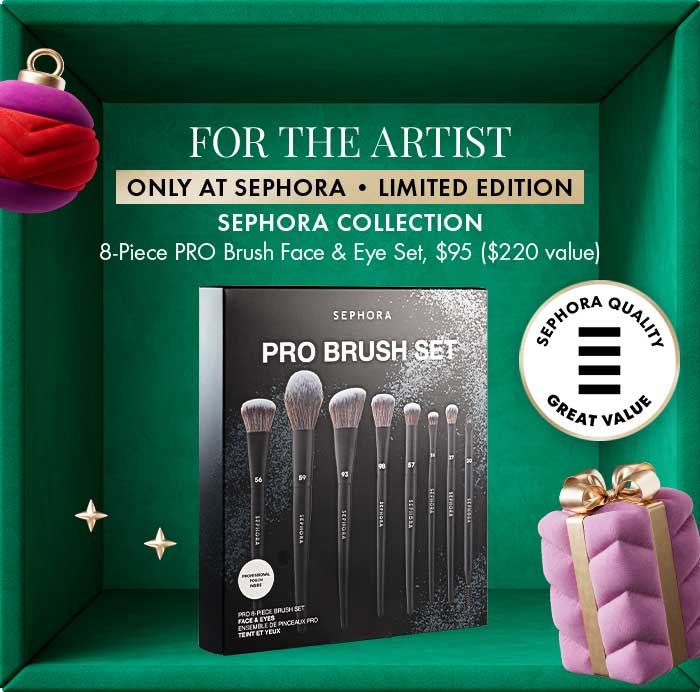 SEPHORA ACCESSORIES 8-Piece PRO Brush Face & Eye Set