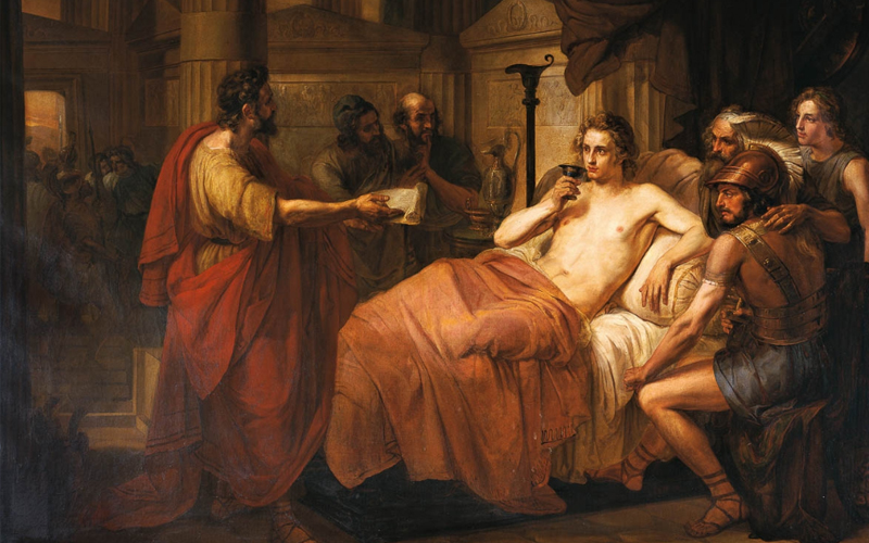 The sick Alexander (Alessandro infermo), by Domenico Induno