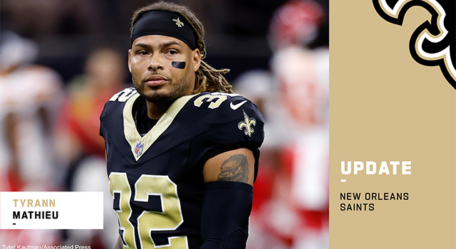 Saints safety Tyrann Mathieu retiring after 12 seasons