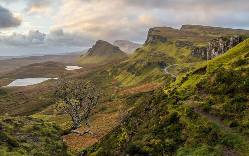 Coffin roads were used throughout the Scottish Highlands and Islands to carry caskets on foot to cemeteries with burial rites.