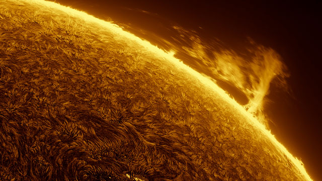 A photo of a solar tornado