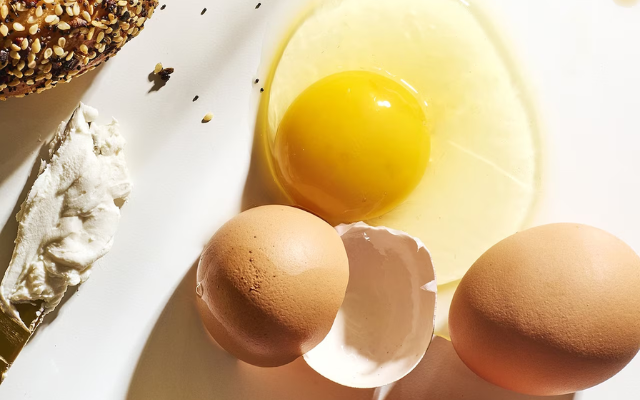 An image of cracked eggs