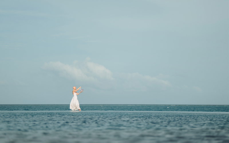 Susy Markoe leads healing and reiki experiences at the Ritz-Carlton Maldives, Fari Islands. 