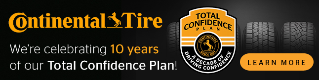 Continental Tire - We'e celebrating 10 Years of our Total Confidence Plan!