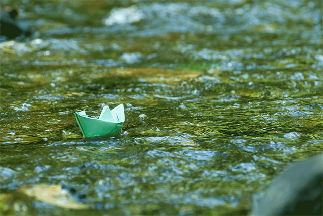 Explore a creek or stream by setting sail!